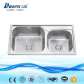 cUPC best quality double bowl 304 stainless steel kitchen topmount sink